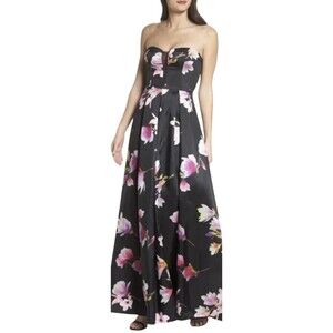 Sequin Hearts Strapless Floral Ballgown Prom Wedding Dress Size‎ 7